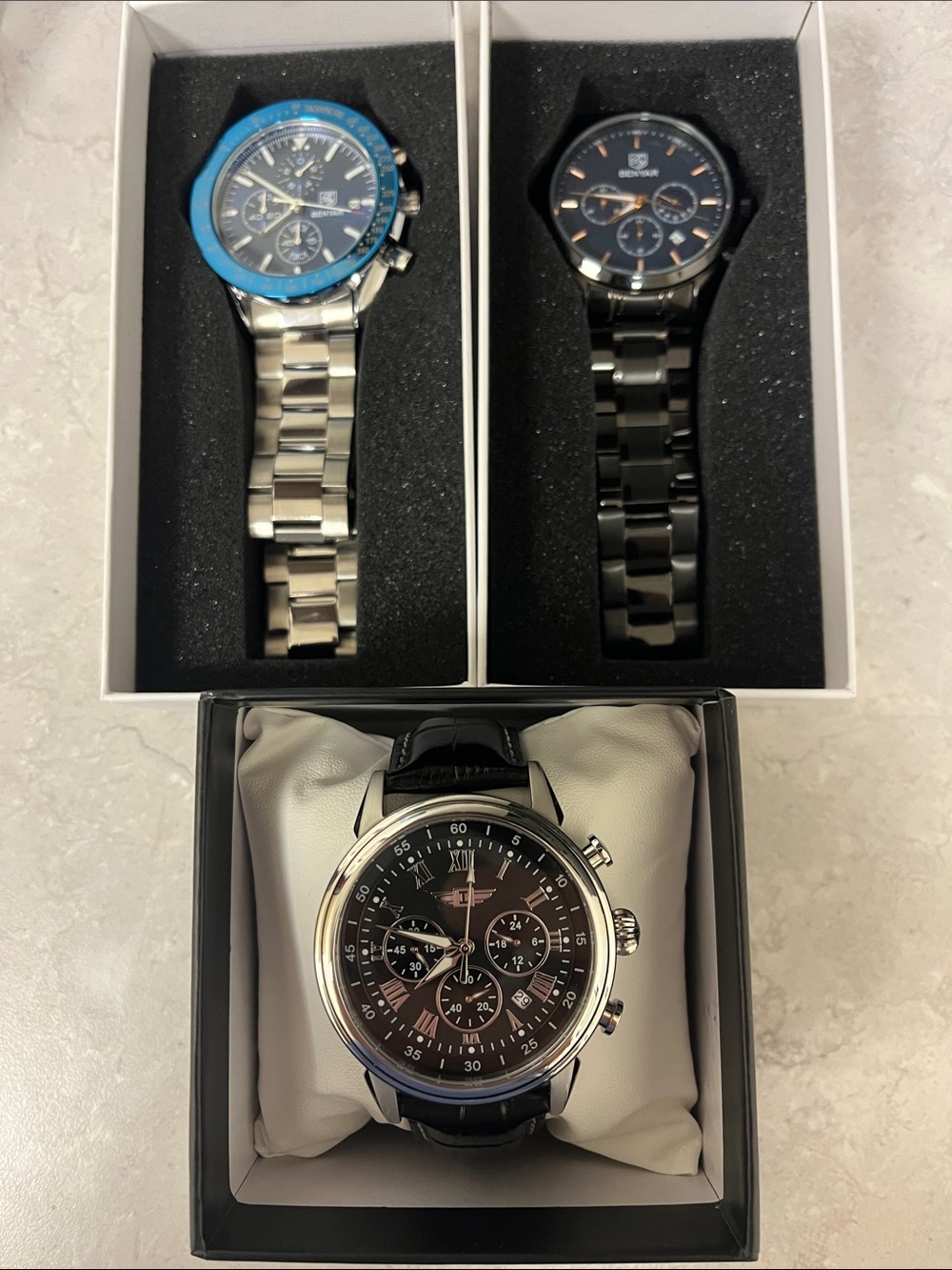 Invicta Men's Brown Dial Chronograph Watch with gold Case and Brown Leather Band